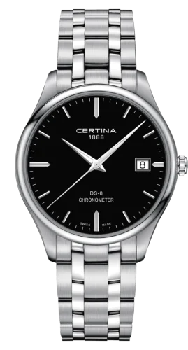 DS-8 Chronometer Stainless Steel / Black / Bracelet