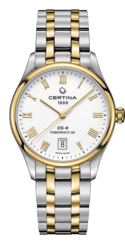 DS-8 Powermatic Stainless Steel / Yellow Gold PVD / White / Bracelet