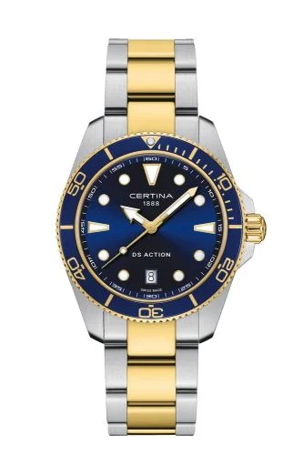 DS Action 40 Quartz Stainless Steel - Yellow Gold / Blue