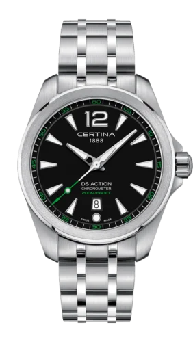 DS Action Chronometer Stainless Steel / Black / Bracelet