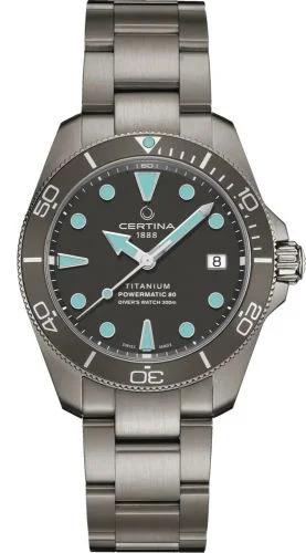 DS Action Diver 38 Powermatic 80 Titanium / Grey / Bracelet