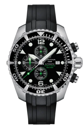 DS Action Diver Chronograph Automatic Stainless Steel / Black / Rubber