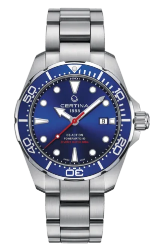 DS Action Diver Powermatic 80 Stainless Steel / Blue / Bracelet