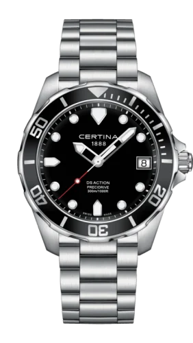 DS Action Diver PreciDrive Stainless Steel / Black / Bracelet