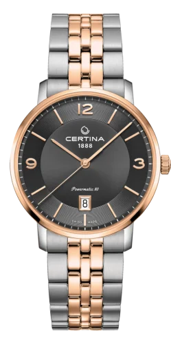 DS Caimano Powermatic 80 Stainless Steel / Rose Gold PVD / Grey / Bracelet