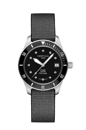 DS PH100M Lady Stainless Steel / Black / NATO