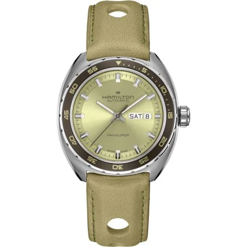 Pan Europ Day Date Auto Stainless Steel / Green
