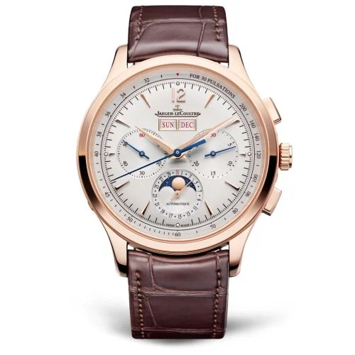Master Control Chronograph Calendar Pink Gold / Silver / Alligator