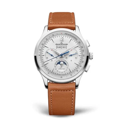Master Control Chronograph Calendar Stainless Steel / Silver / Strap + Bracelet