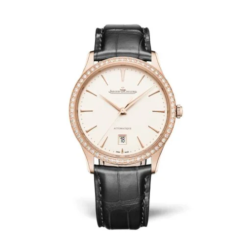 Master Ultra Thin Date Pink Gold - Diamond / Eggshell / Alligator
