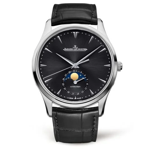 Master Ultra Thin Moon Stainless Steel / Black / Alligator