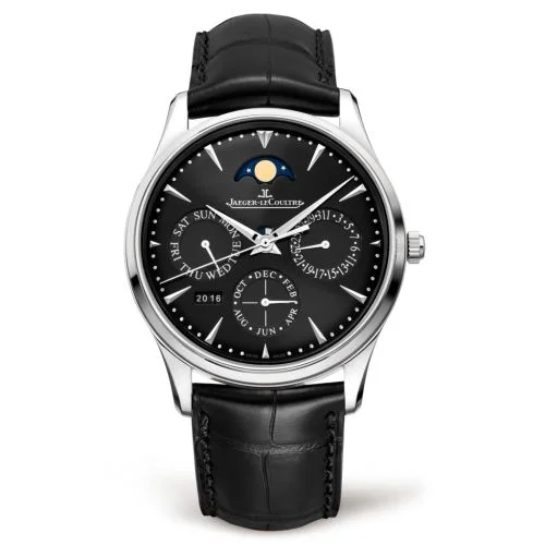 Master Ultra Thin Perpetual Stainless Steel / Black / Alligator