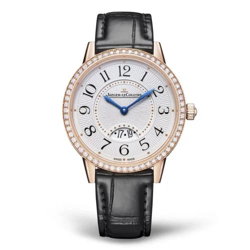 Rendez-Vous Date Medium Quartz Pink Gold - Diamond / Silver / Alligator