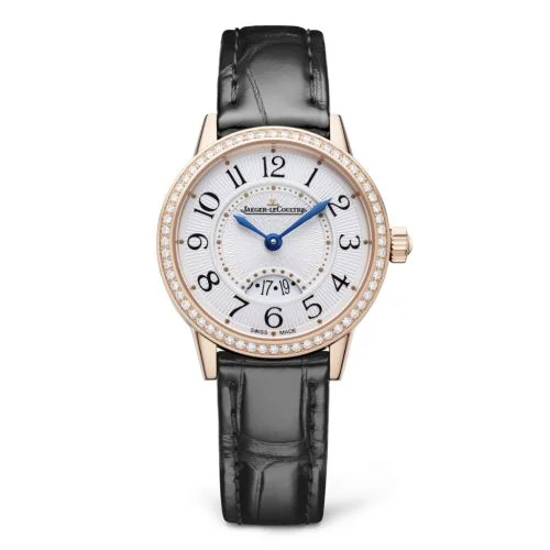 Rendez-Vous Date Small Quartz Pink Gold - Diamond / Silver / Alligator