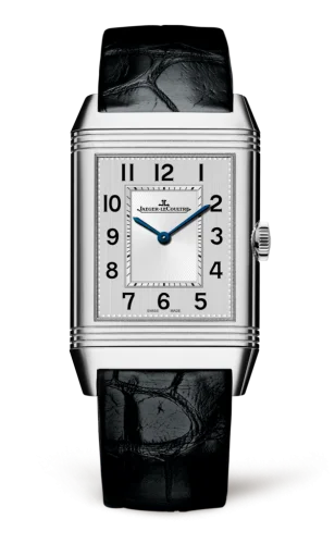 Reverso Classic Medium Thin Stainless Steel / Silver / Alligator