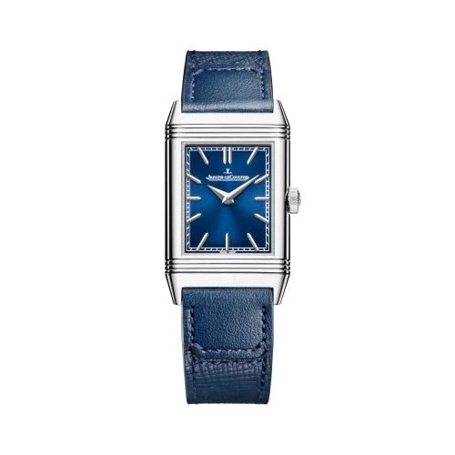 Reverso Tribute Monoface Midsize Stainless Steel / Blue