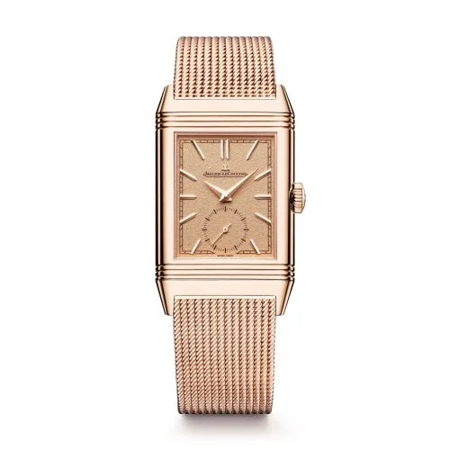 Reverso Tribute Monoface Small Seconds Pink Gold / Pink / Mesh
