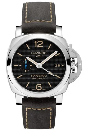 Luminor 1950 42 3 Days GMT Automatic Stainless Steel / Black Hobnail