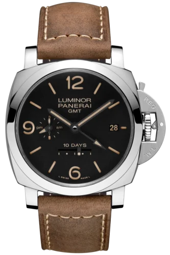 Luminor 1950 44 10 Days GMT Automatic Stainless Steel / Black