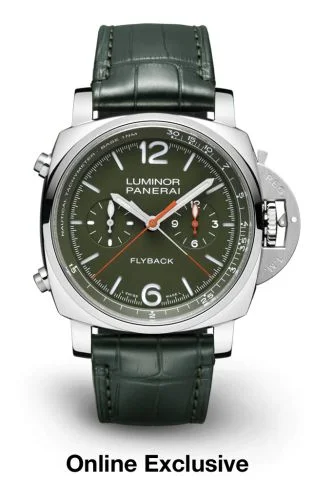 Luminor 1950 44 3 Days Chrono Flyback Automatic Stainless Steel / Verde Militare
