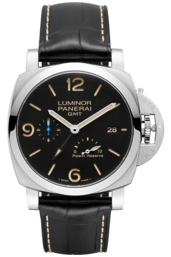 Luminor 1950 44 3 Days GMT Power Reserve Automatic Stainless Steel / Black