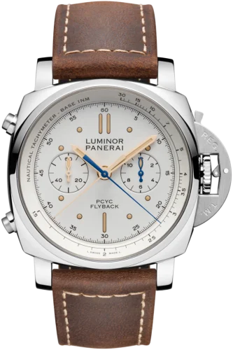 Luminor 1950 44 PCYC Chrono Flyback Automatic Stainless Steel / White