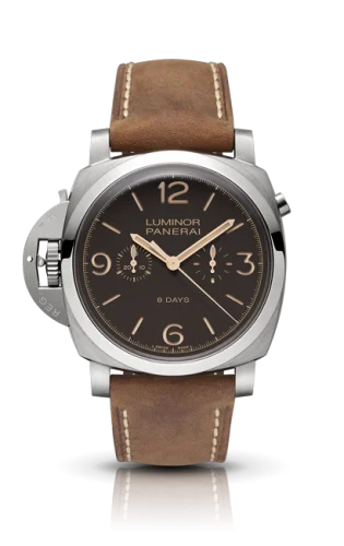 Luminor 1950 Chrono Mono-Pulsante Left-Handed 8 Days Titanio