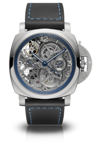 Luminor 1950 Tourbillon GMT Titanio Lo Scienziato Blue