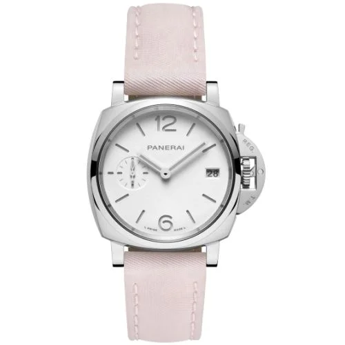 Luminor Due 38 Automatic Stainless Steel / White / Prada-ReNylon