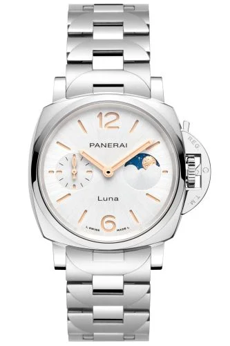 Luminor Due Luna Automatic Stainless Steel / Silver / Bracelet