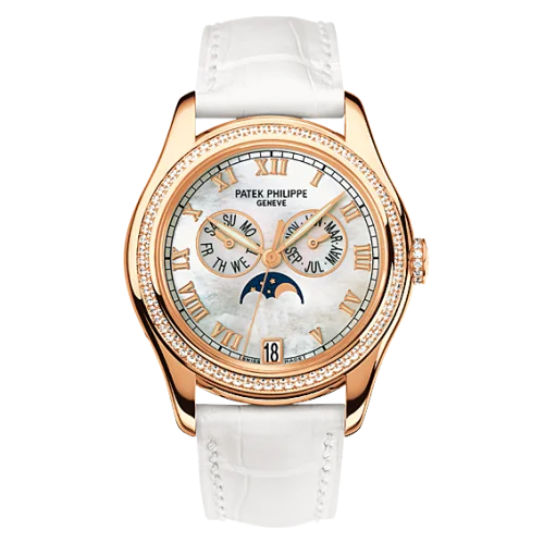 Annual Calendar 4936 Rose Gold Diamond Mother of Pearl
