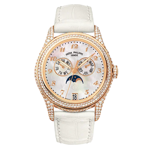 Annual Calendar 4937 Rose Gold Diamond White Mother of Pearl