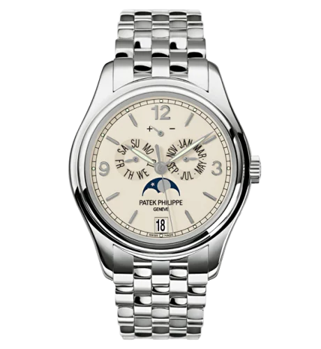 Annual Calendar 5146 White Gold / Cream / Bracelet