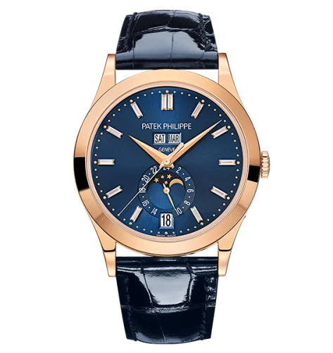 Annual Calendar 5396 Rose Gold / Blue / Baguette