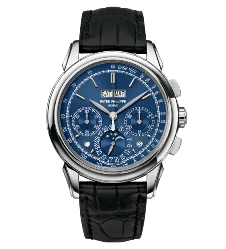 Perpetual Calendar Chronograph 5270 White Gold / Blue Double Chin