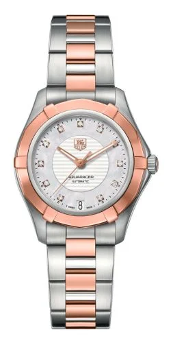 Aquaracer 200M Calibre 5 34 Stainless Steel / Rose Gold / Silver / Bracelet