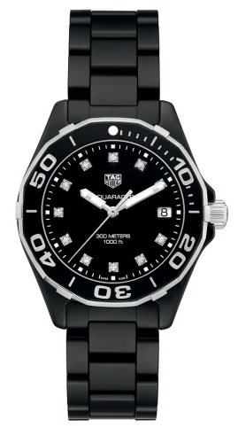 Aquaracer 300M 35 Ceramic / Black - Diamond / Bracelet