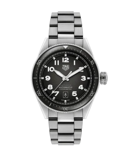 Autavia Calibre 5 Stainless Steel / Black / Bracelet