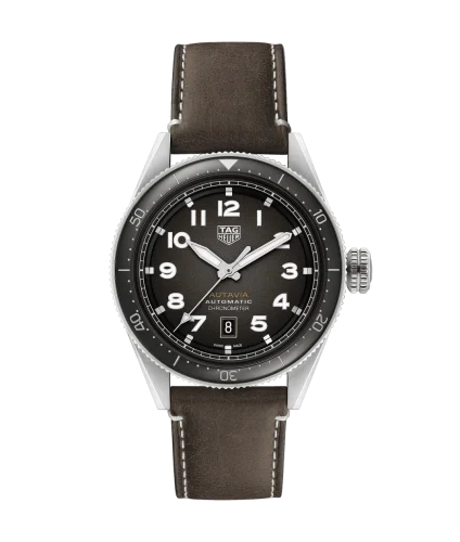 Autavia Calibre 5 Stainless Steel / Black / Leather