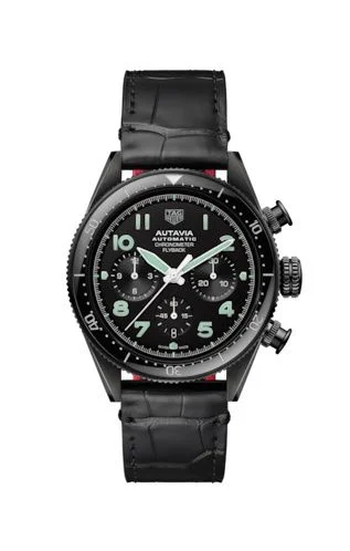 Autavia Heuer 02 Chronometer Flyback DLC / Black