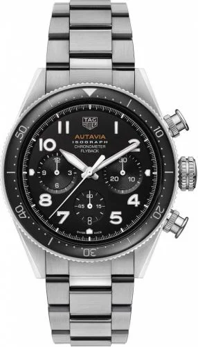Autavia Heuer 02 Isograph Stainless Steel / Black / Bracelet