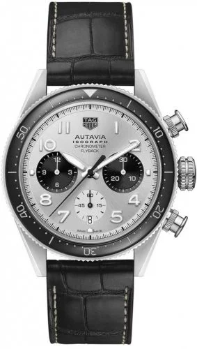 Autavia Heuer 02 Isograph Stainless Steel / Panda / Strap