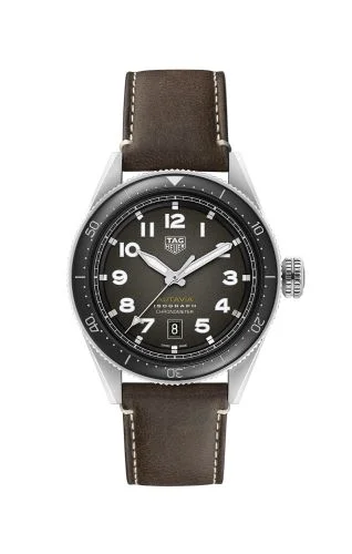 Autavia Isograph Calibre 5 Stainless Steel / Black / Leather