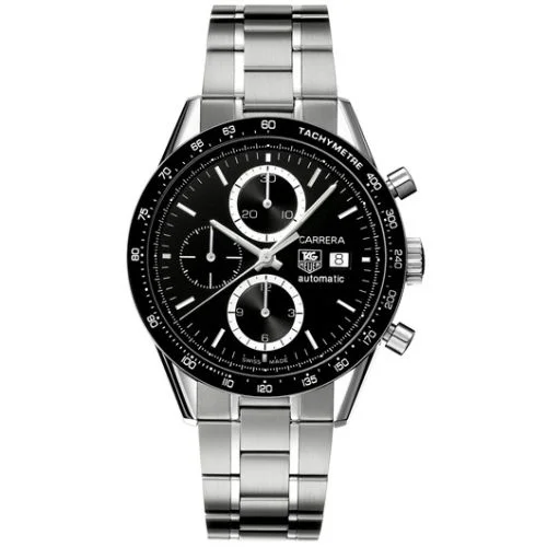 Carrera Calibre 16 41 Stainless Steel / Black / Bracelet
