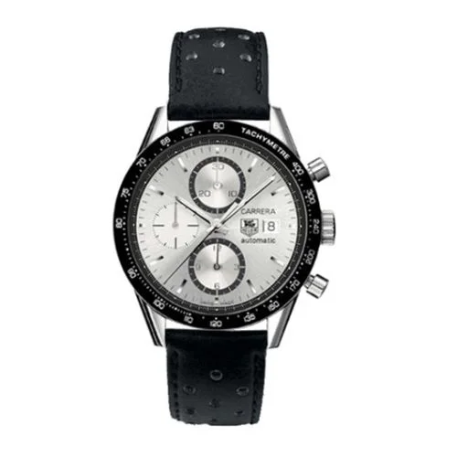 Carrera Calibre 16 41 Stainless Steel / Silver / Calf