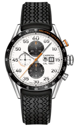 Carrera Calibre 1887 43 Stainless Steel / White / McLaren 1974 Edition
