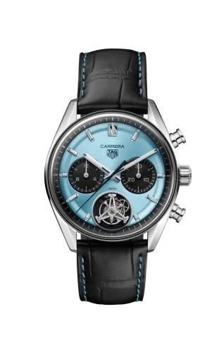 Carrera Chronograph Tourbillon Glass Box Stainless Steel / Ice Blue