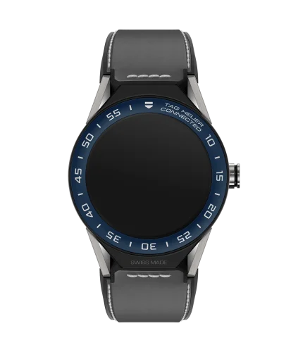 Carrera Connected Modular 45 Titanium / Blue Ceramic / Grey Calf