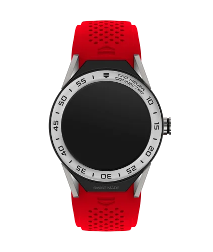 Carrera Connected Modular 45 Titanium / Stainless Steel / Red Rubber
