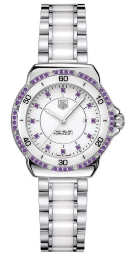 Formula 1 32 Stainless Steel / Amethysts / White / Bracelet